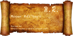 Moser Róbert névjegykártya