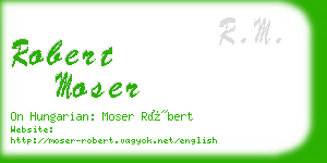 robert moser business card